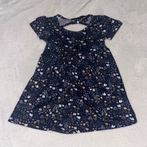 (3 for $10) picapino Floral Navy Blue Dress